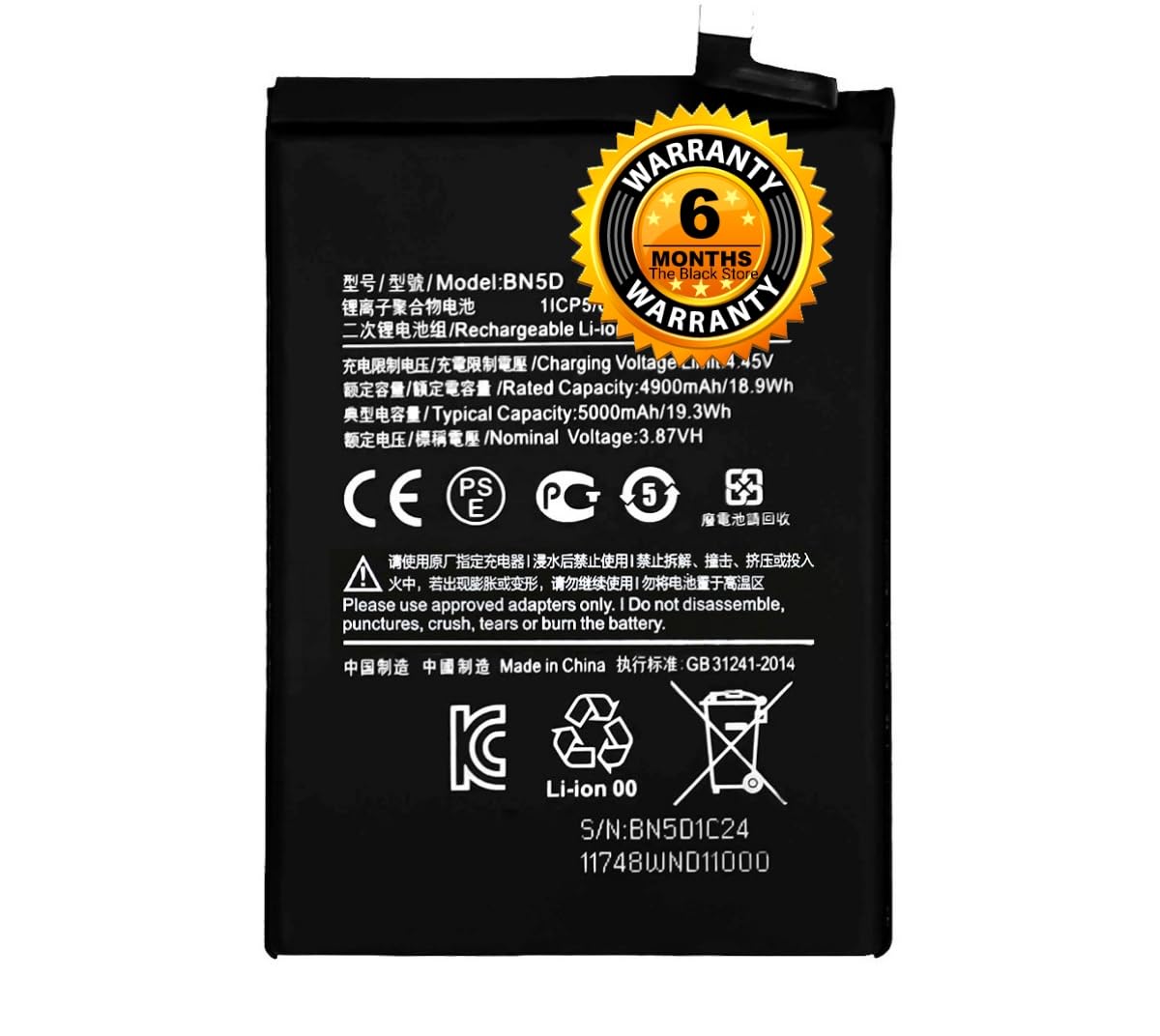 Original Batery BN5D Batery for Redmi MI Note 11/11S M4 Pro Batery with 6 Months Warranty (B0C53NQ54W) Amazon Price History, Amazon Price Tracker