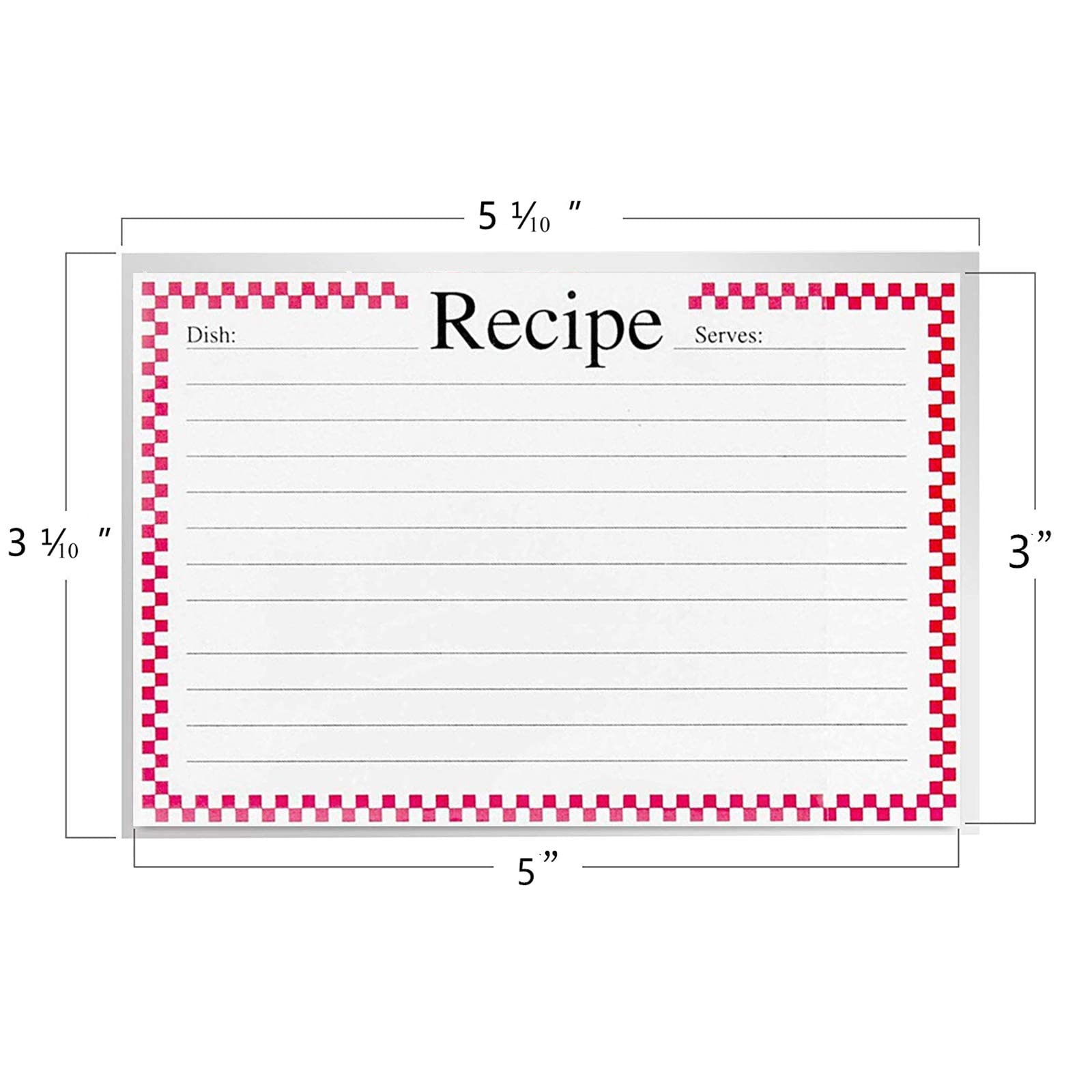 Amazon.com: Vovoo 3x5 Recipe Card Protectors,100 Count,Recipe Card Covers,Index  Card Sleeve : Home & Kitchen