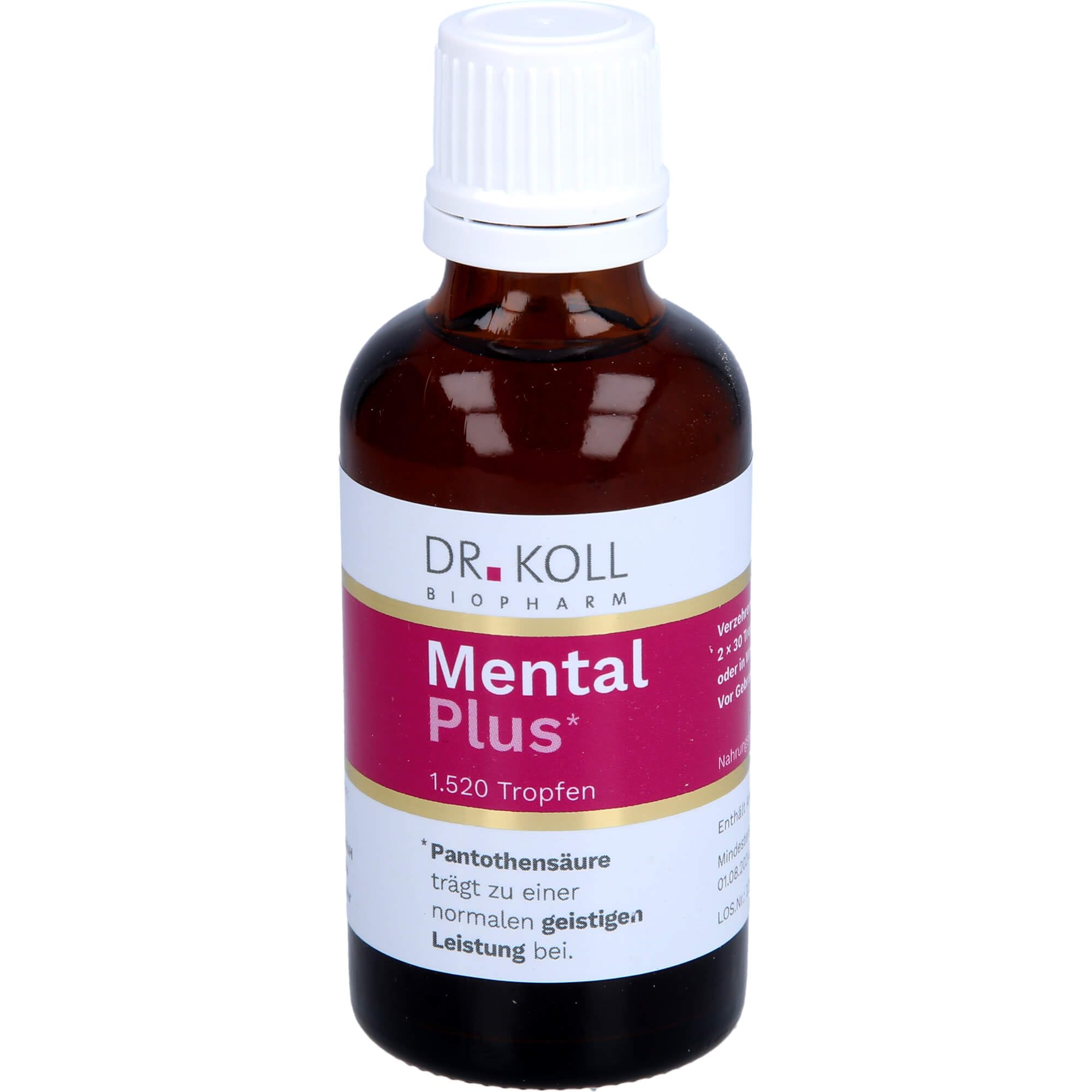 Dr. Koll Mental Plus Tropfen tragen zu einer normalen geistigen Leistung bei, 50 ml Tropfen