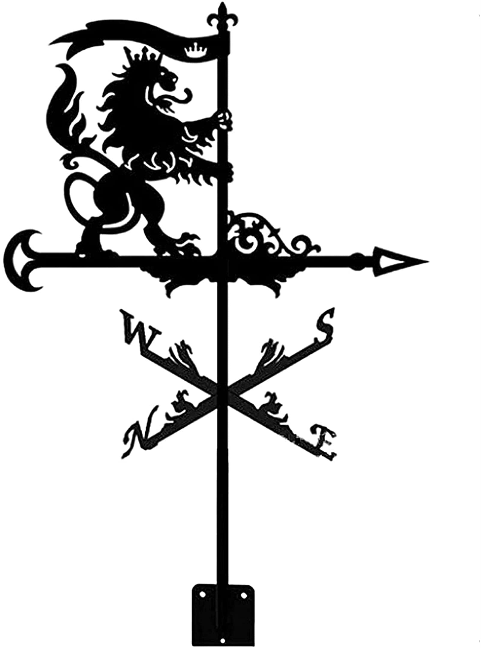 WIQUYBML Exquisite Metal Weather Vane Ornament Wind Vanes Stainless Steel Weathervane for Garden Creative Dragon Stake Direction Indicator Stake(B)