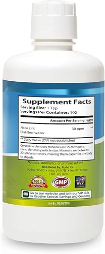 Miniatura 6 de NutriNoche Suplemento de Zinc Líquido Cristalino Puro - 30 PPM - Minerales Coloidales