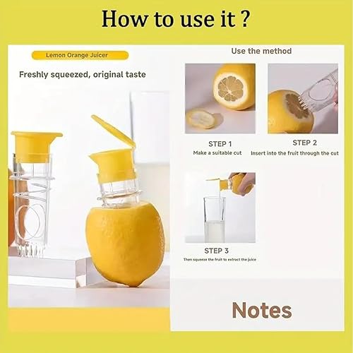 Miniatura 2 de Exprimidor manual de naranja y limón, exprimidor de mano para limón y cítricos, herramienta de barra exprimidora manual de cítricos