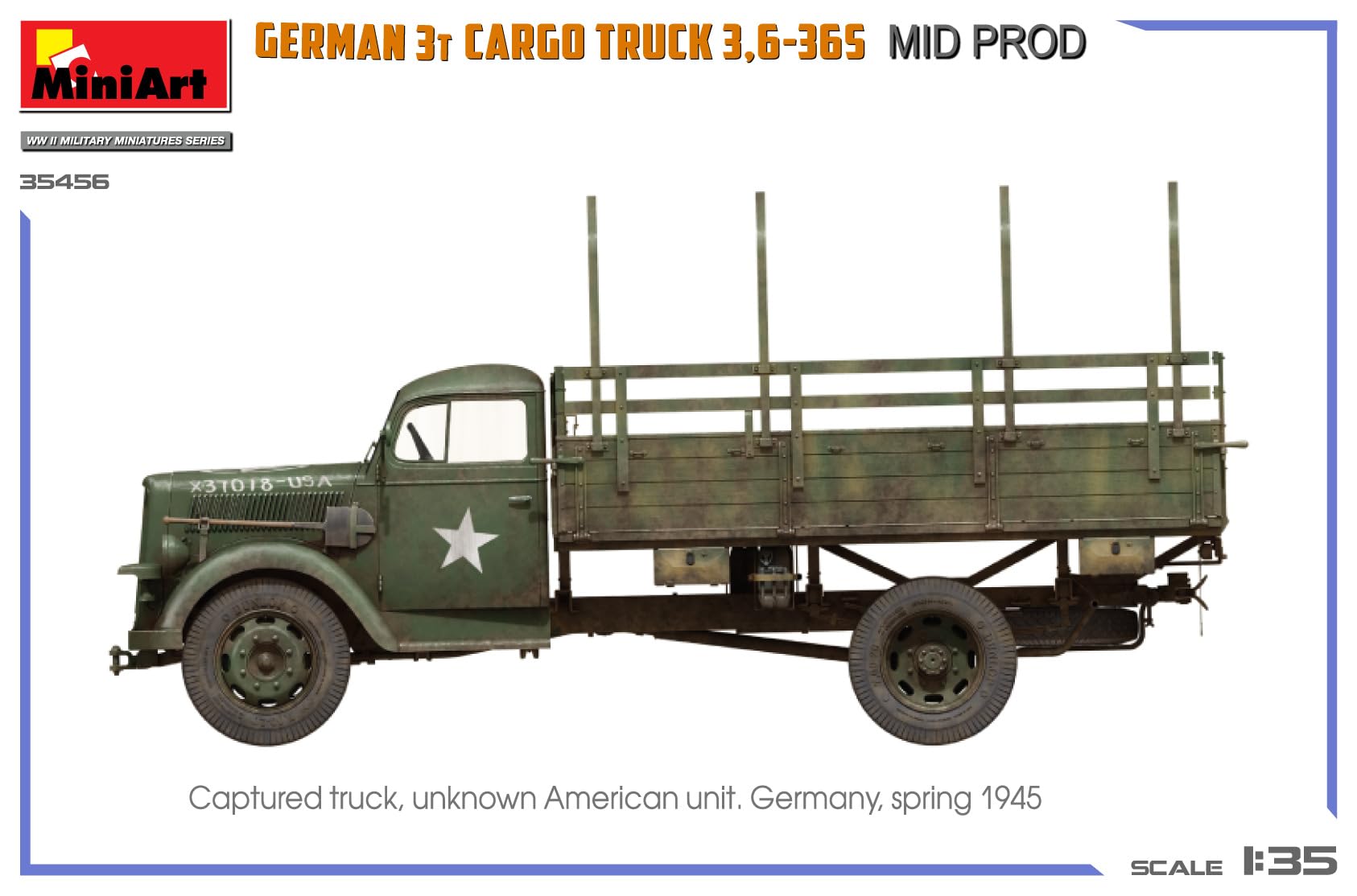 MiniArt 35456 1:35 Dt. 3t Cargo Truck 3,6-36S avec .Pro. - Réplique fidèle à l'original, modélisme, kit de construction en plastique, bricolage, loisirs, collage, kit de modélisme, assemblage