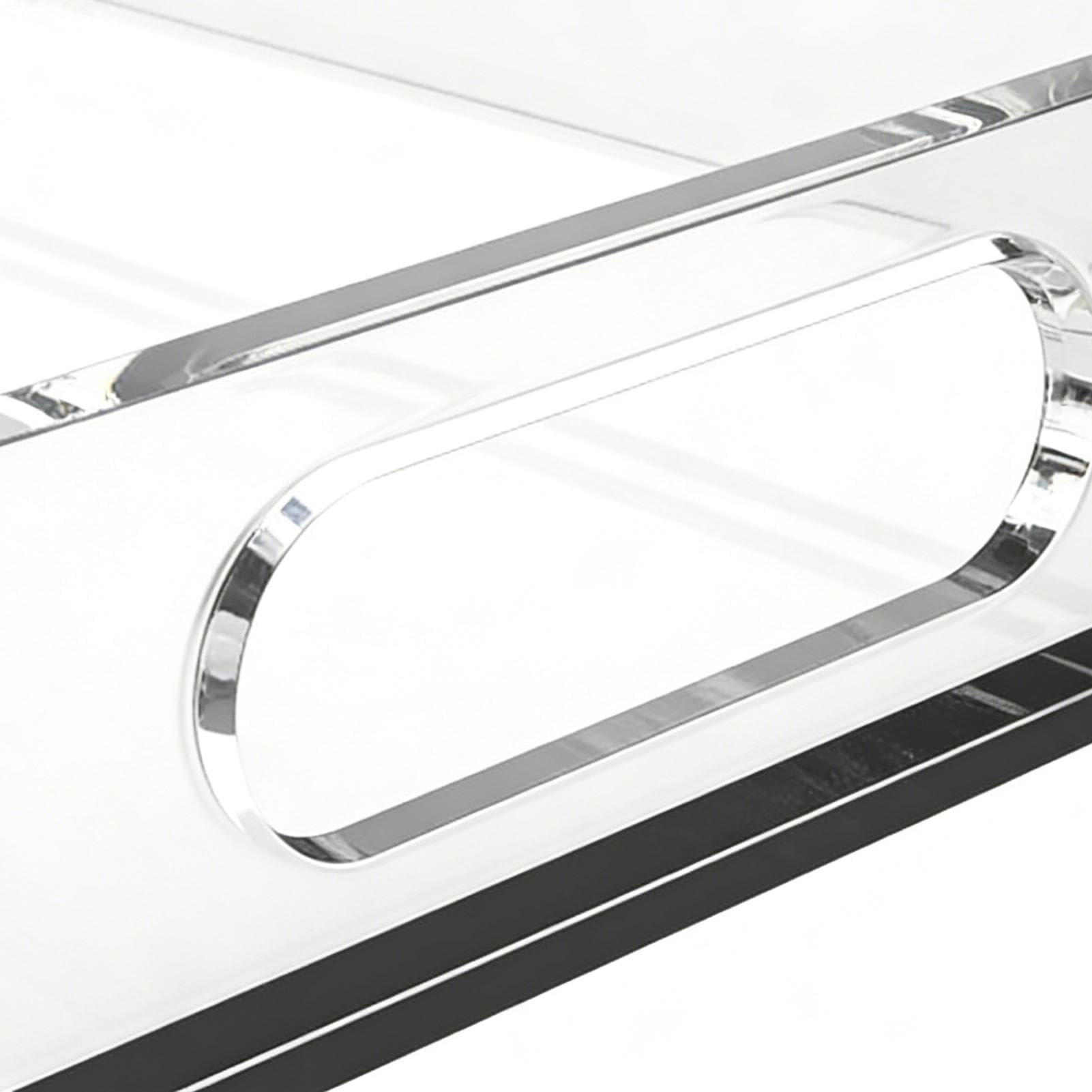 Bandeja de Servicio Transparente 2 Piezas Grandes Claras a Prueba de Fugas | Organizador Rectangular Antiderrames Para baño, cocina, cafetería, comedor, postres