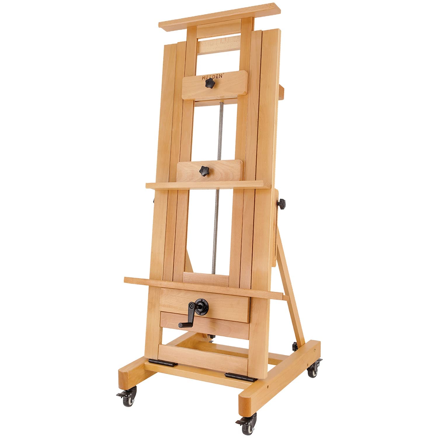 MEEDEN Deluxe Rocker Crank Artist Easel,Industrial Style Heavy Duty Art