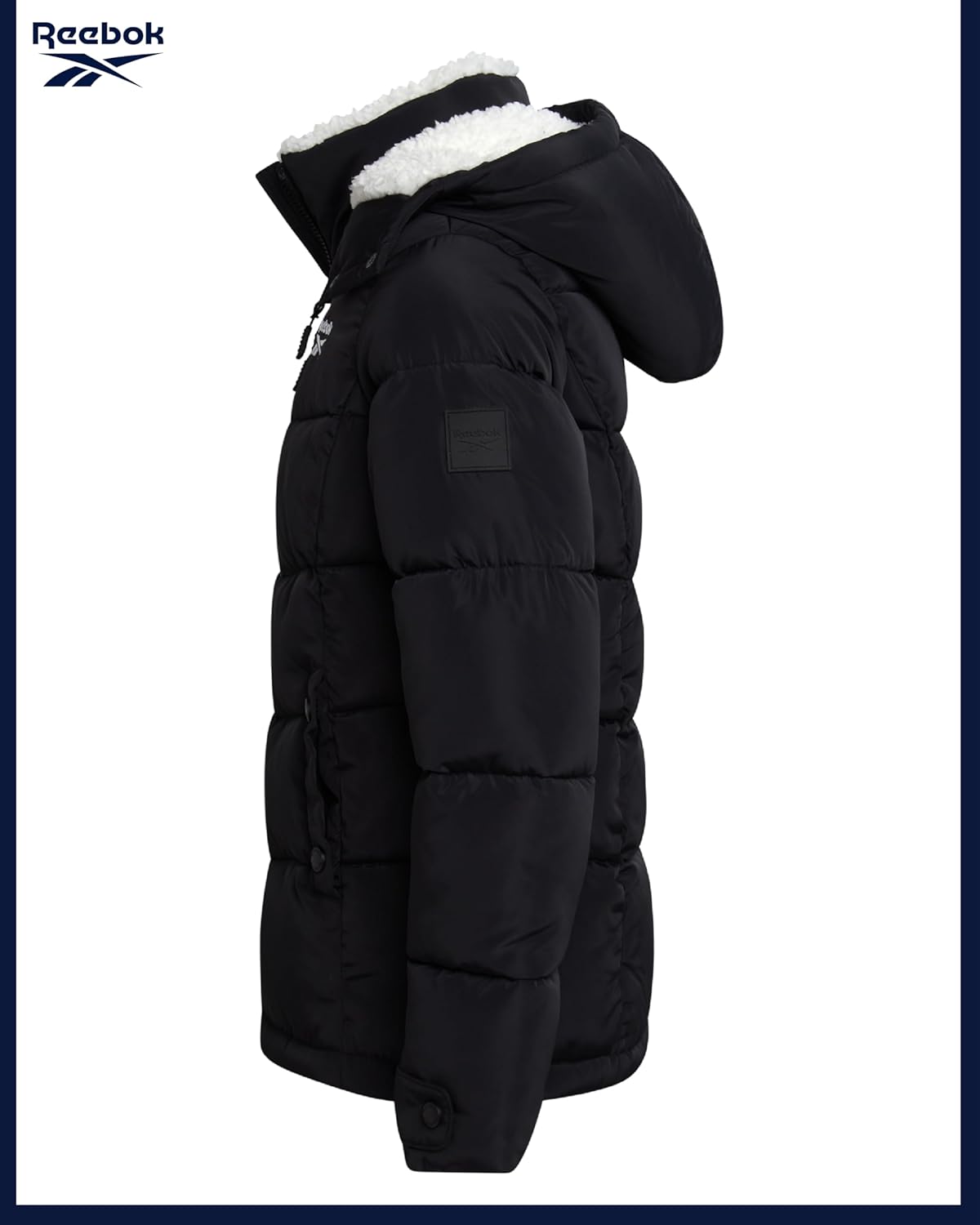 Reebok Girls Winter Coat - Heavyweight Quilted Girls Jacket Zip Up Weather Resistant Puffer Kids Winter Coat with Pockets - Image 6