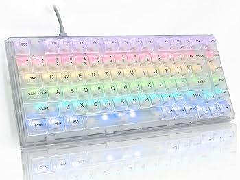 Amazon | ZDawnn 80%透明メカニカルゲーミングキーボード ホット