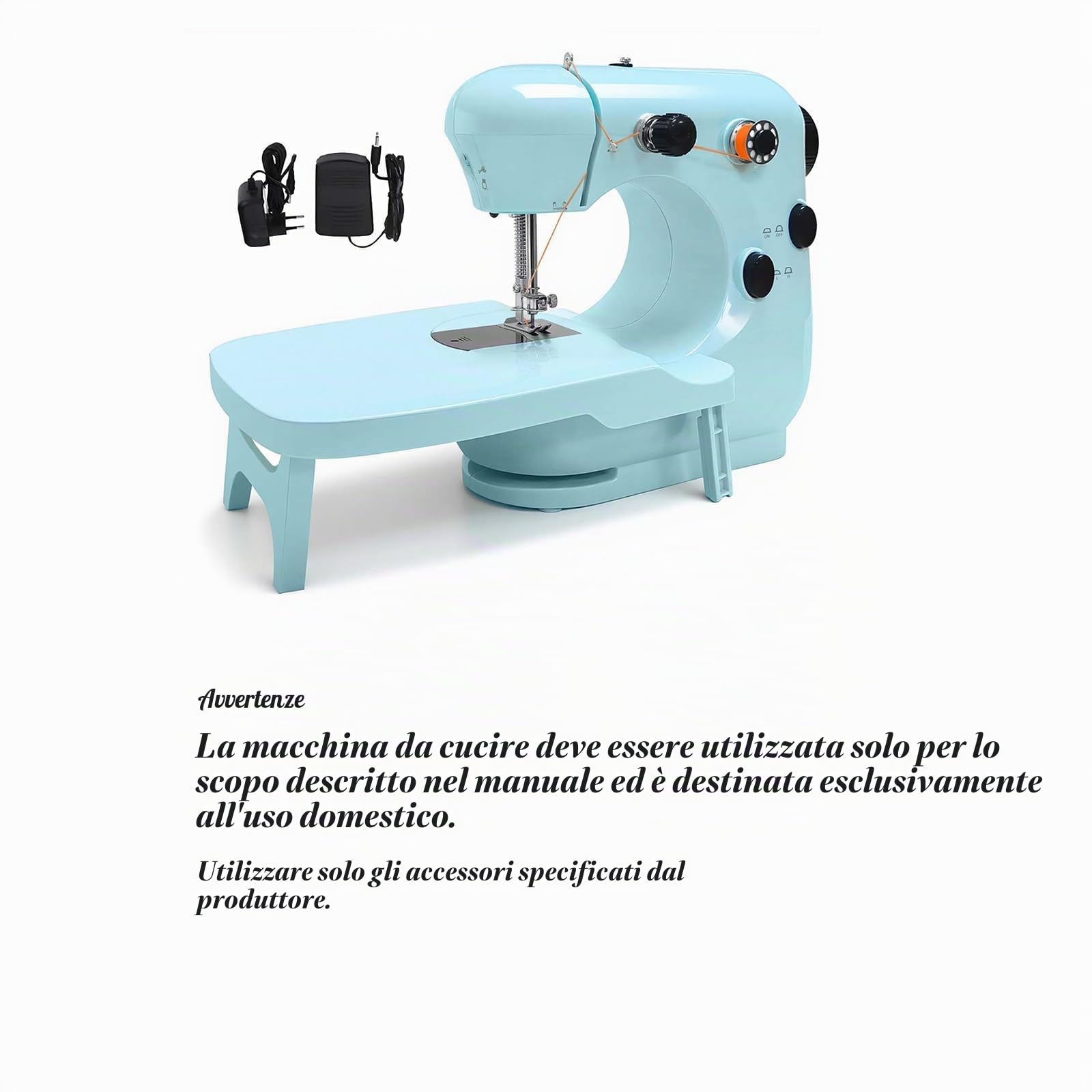 Macchina da cucire, mini macchine da cucire per principianti con materiale ecologico, macchine da cucire portatili a doppia velocità con tavolo allungabile, leggero - facile da usare, miglior regalo
