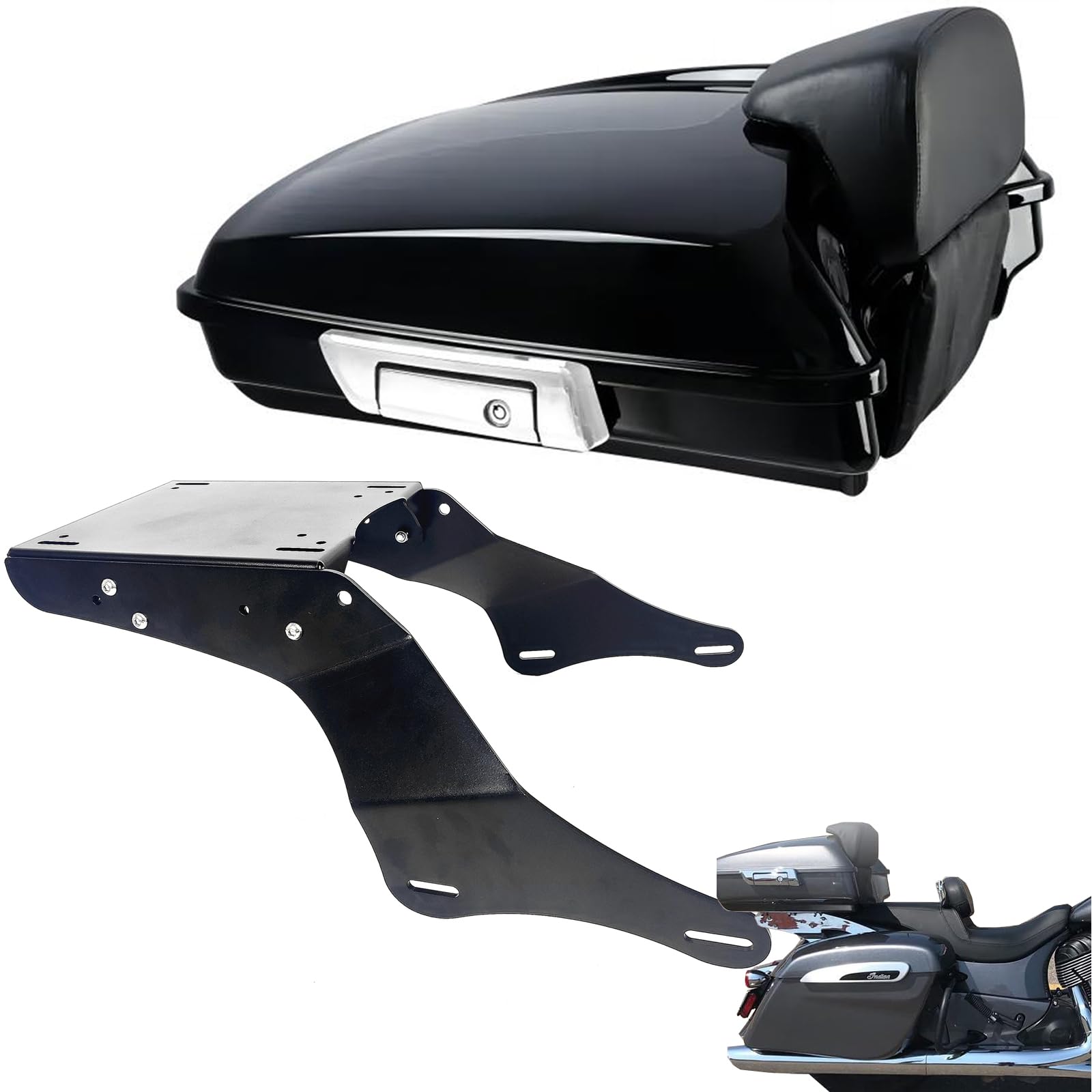Amazon.com: Chrome Lock Razor Tour Pack Pak & Trunk Luggage Rack