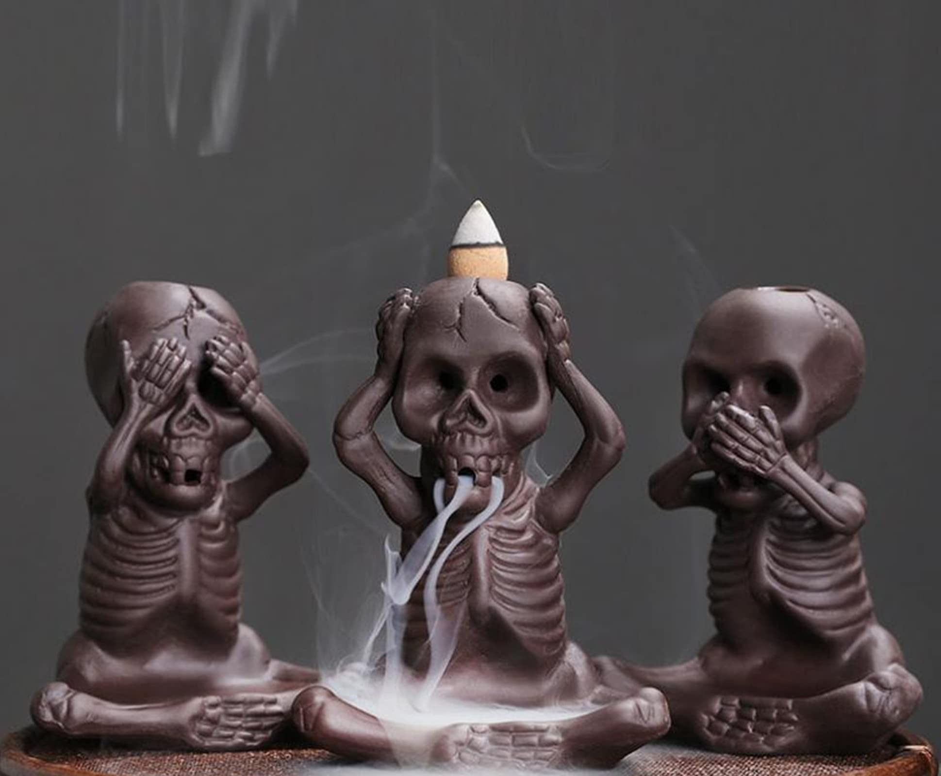 Amazon.com: Comeon Backflow Incense Burner Skull Decor Incense