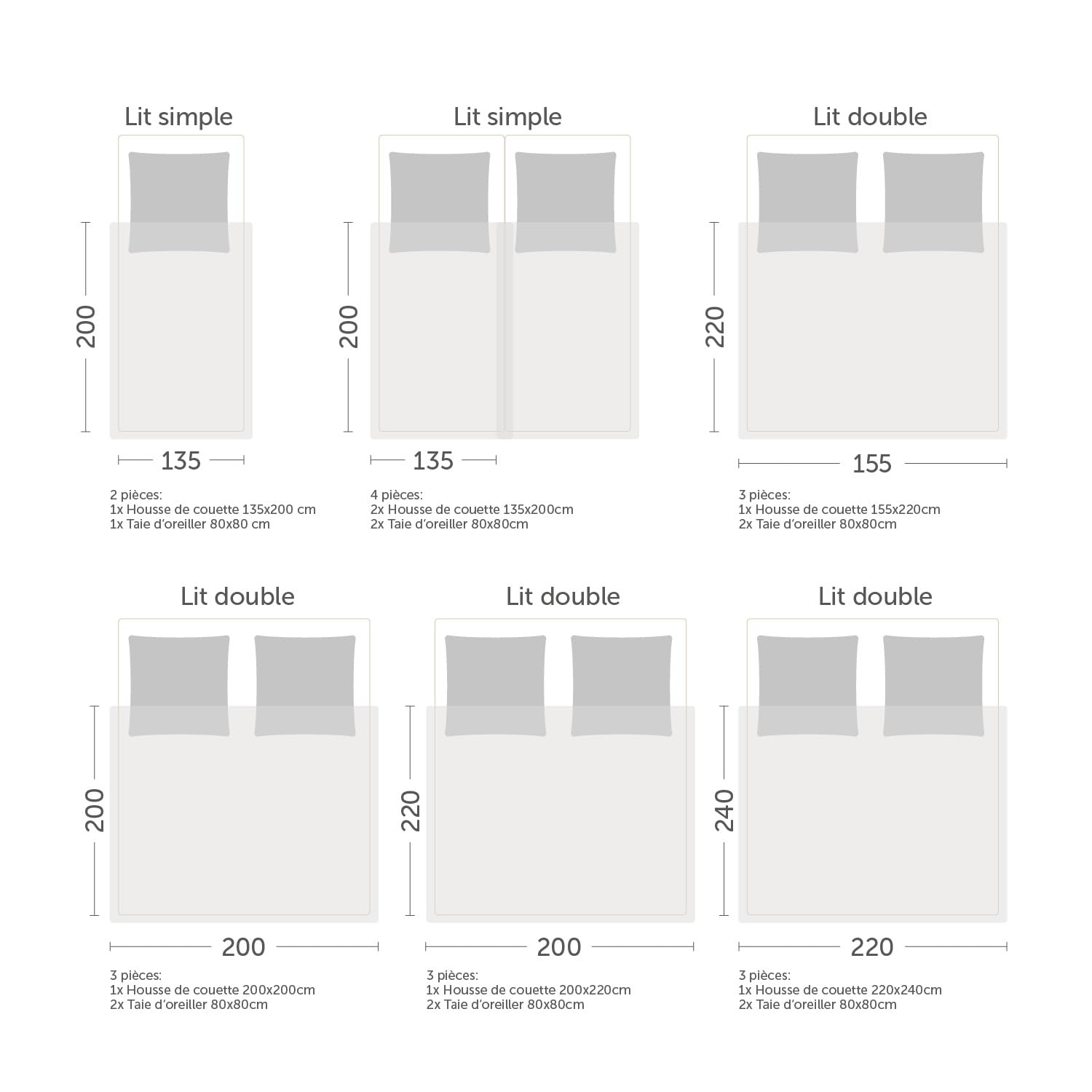 Blumtal Blumtal Duvet Cover 140 x 200 cm – Bedding Set 140 x 200 cm Oeko-TEX Certified – Taupe in use