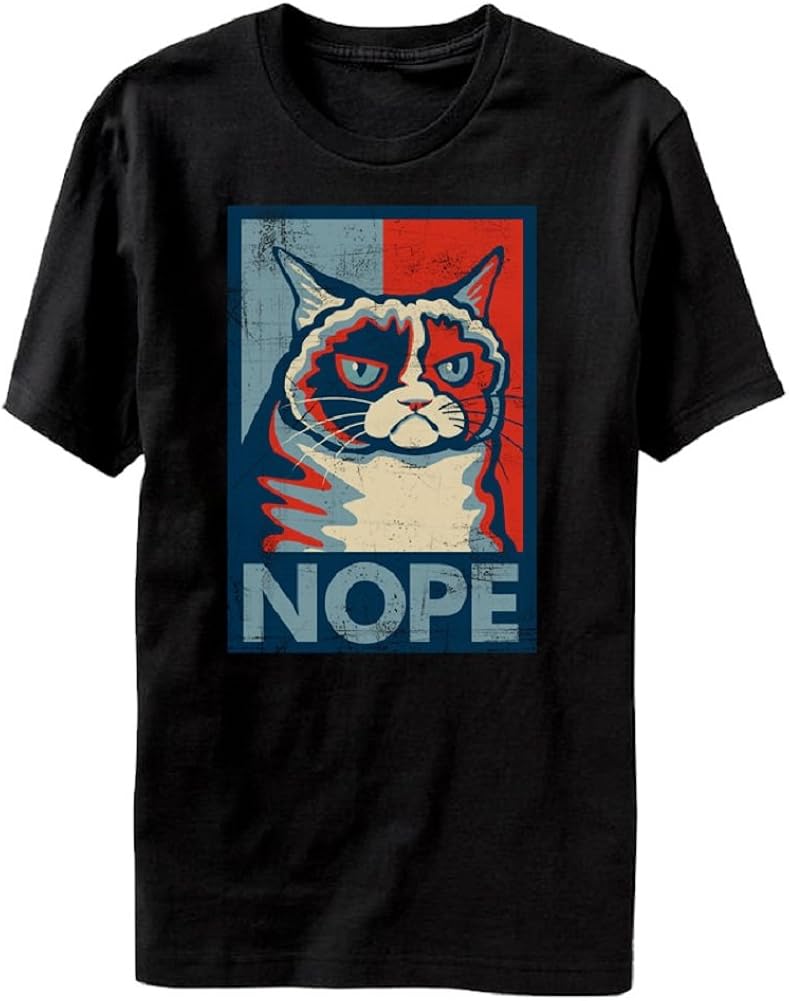 Grumpy Cat Nope Men's TShirt Clothing, Shoes & Jewelry