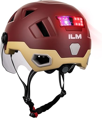 ILM Casco de bicicleta inteligente Bluetooth Control de luz LED de advertencia de freno NTA8776 CE CPSC triple certificación adulto bicicleta casco