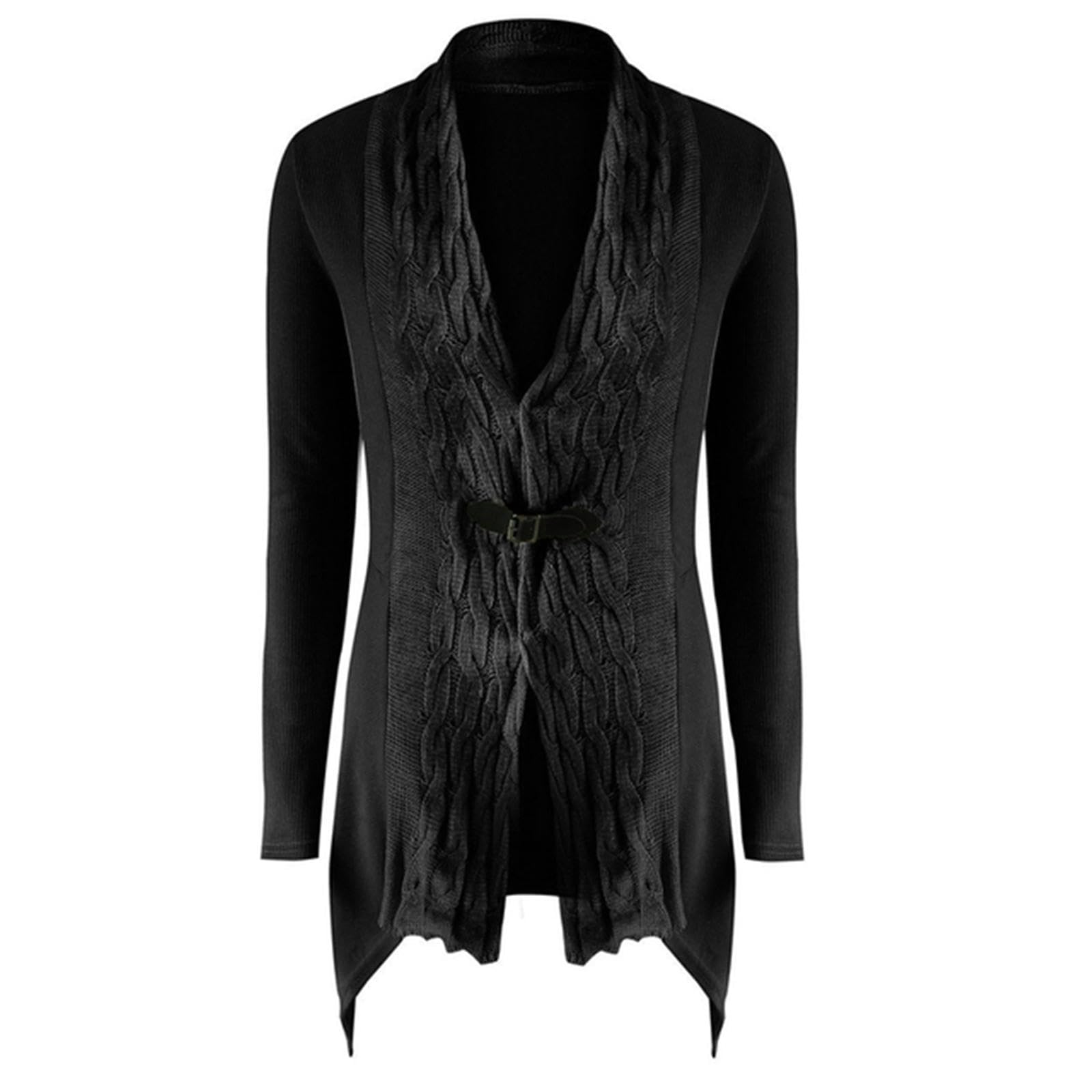 NOGRAX Rebeca Mujer Verano Chaqueta De Cardigan Femenina De Otoño E Invierno Chaqueta De Punto Irregular De Manga Larga Suéter