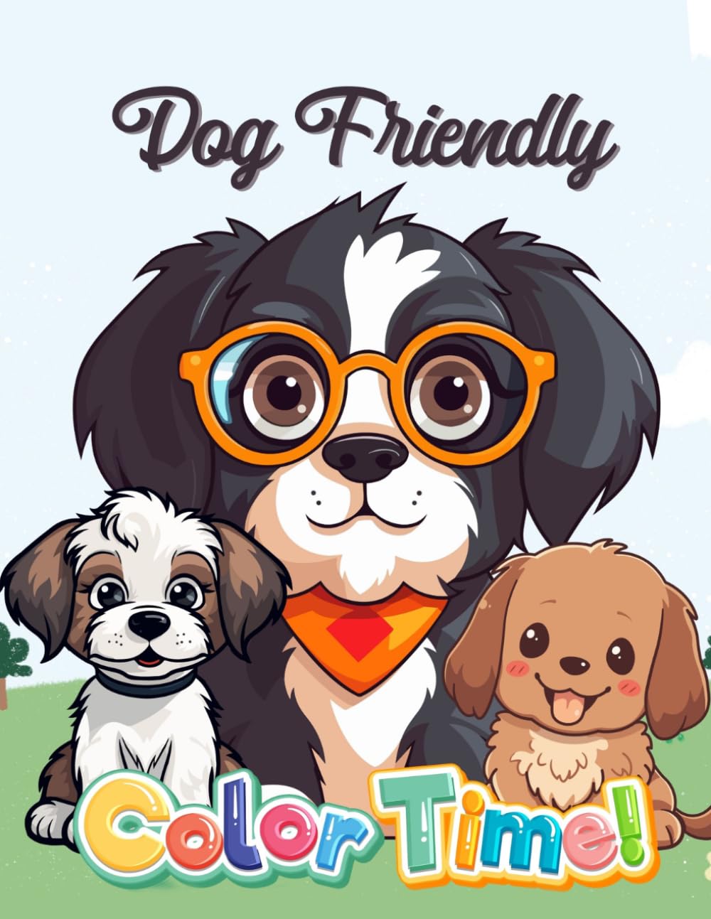 Cute Dog Coloring Book for Kids and Adults: 50 Cute Dog Coloring Pages Featuring Adorable Puppies and Fun Dog Designs for Relaxation and Creativity