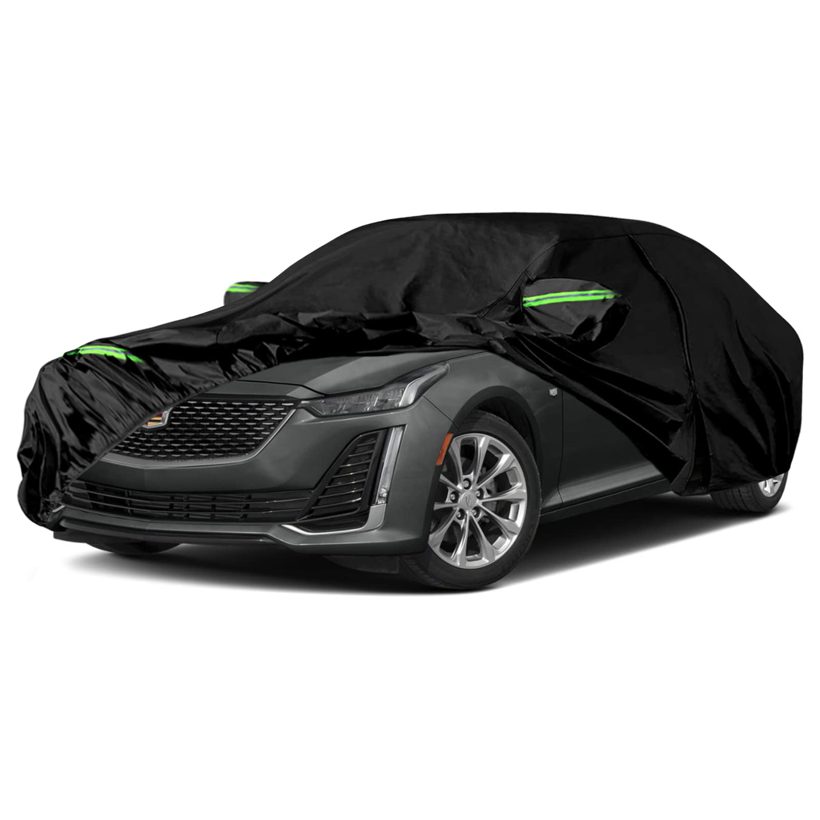 Waterproof Car Covers Replace for 2019-2025 Cadillac CT5 6 Layers All Weather Car Cover with Zipper Door Windproof
