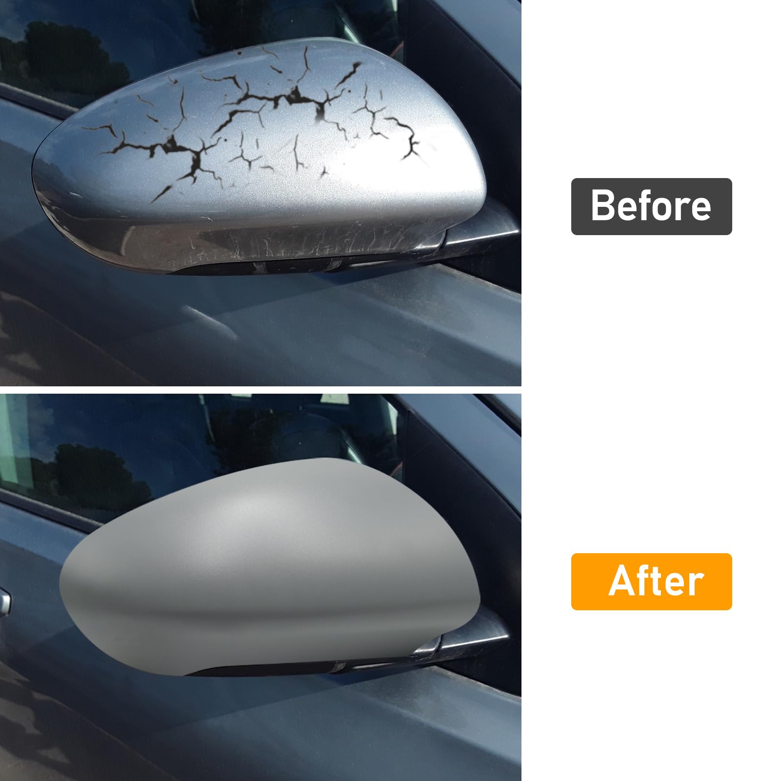 TTCR-II 2 PCS Compatibile con Ricambio Specchietti Esterni Nissan Qashqai J10 2007‑2014, Tappo Copri Specchietto Laterale Qashqai J10 2008, Coperchio a Specchio Qashqai Sinistra + Destra - Grigie