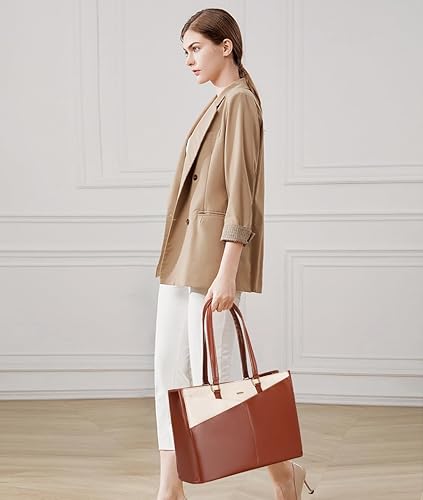 Vista 196 de LOVEVOOK Bolsa para computadora portátil para mujer, 15.6 pulgadas, bolsa de mano para computadora portátil, bolsa de trabajo para profesores, bolsa