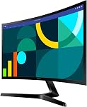 Samsung Moniteur Courbé Noir 24 po FHD avec Taux de Rafraîchissement de 100 Hz, Mode Jeu, Mode Économie d'Œil - (LS24D368GANXZA) [Version Canada]
