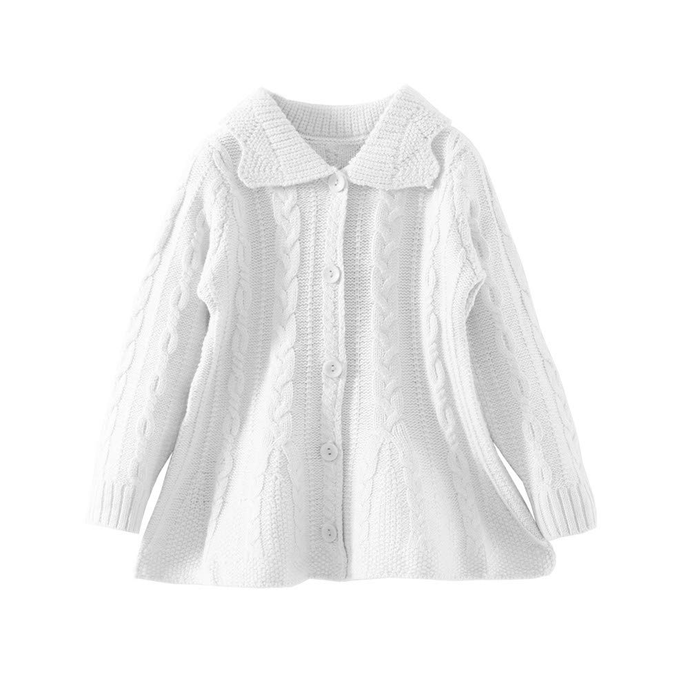 Mud Kingdom Girls Cardigan Sweater Turn Down Collar Knitted Jacket Button Down Outerwear