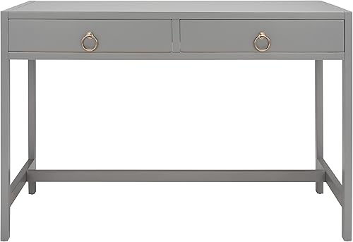 Miniatura 14 de SAFAVIEH Home Collection Esther Navy - Escritorio con 2 cajones, tamaño mediano marino,Turquesa,Blanco antiguo,Gris