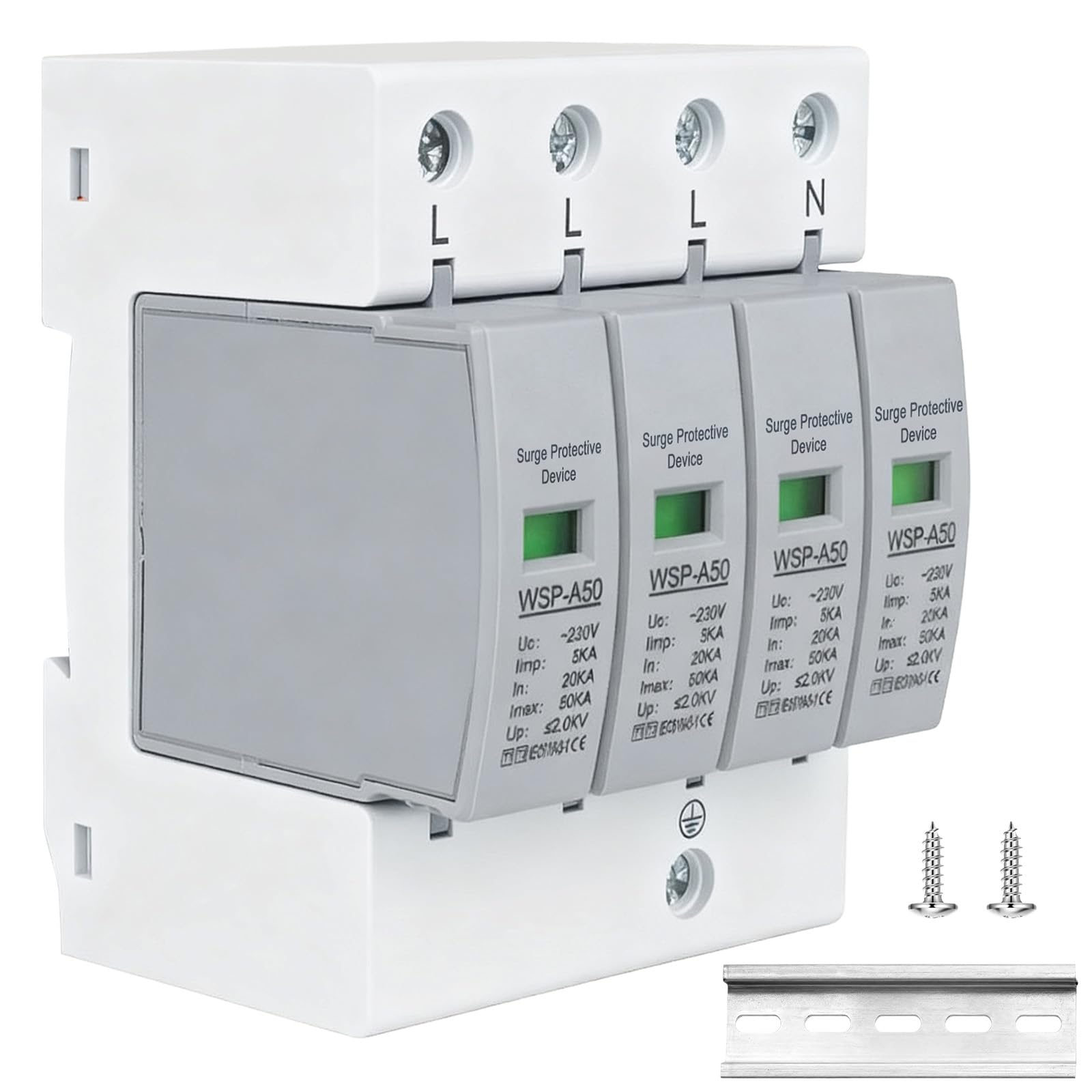 Protezione da sovratensione a 4 poli 20-50 KA tipo 1+2 420V per PV