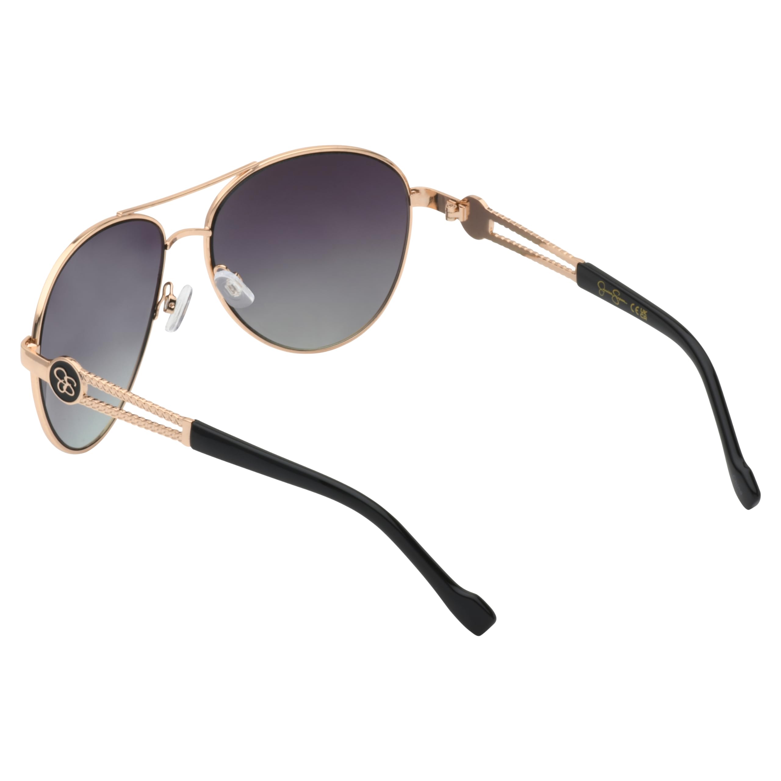 Jessica Simpson J6219 - Gafas de sol de aviador de metal para mujer con protección UV400. Regalos glamurosos para ella, 61 mm