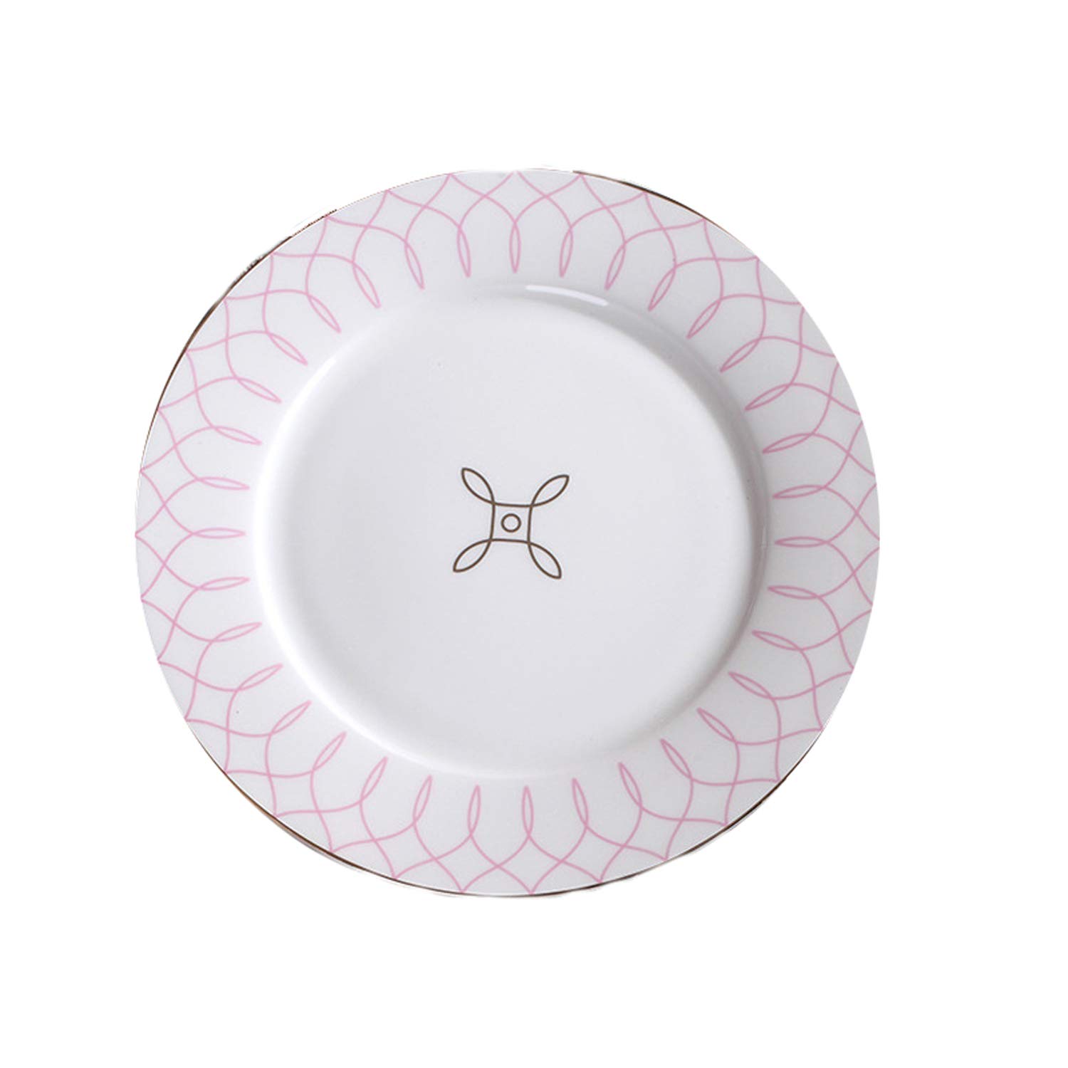 SHINING Porcelain Bone China Blue Red Dinnerware Plate Steak Plate Coffee Cup Kitchen Tableware Set Birthday Christmas Home Gifts (Red, 10.5" Plate)