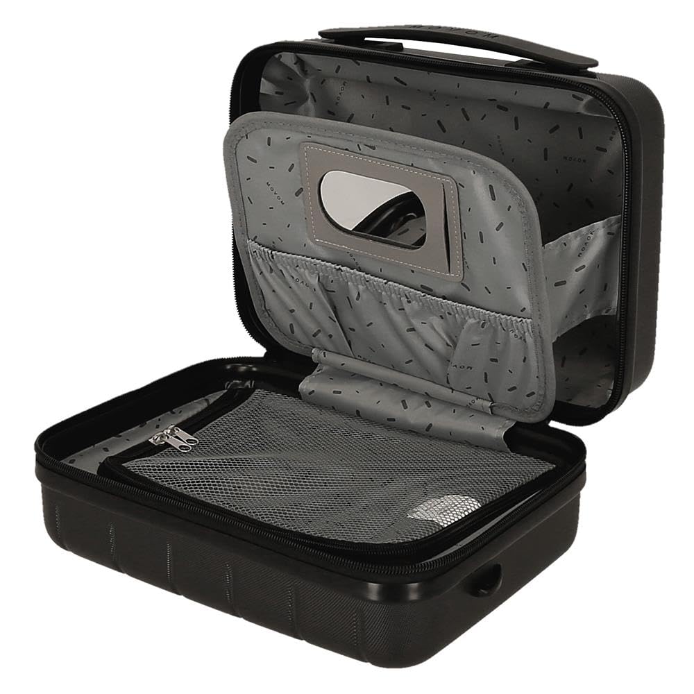 Borsa da toilette da cabina MOVOM Wood, bagaglio a mano, interno con due scomparti, realizzata in materiale ABS resistente e leggero. Da Joumma Bags
