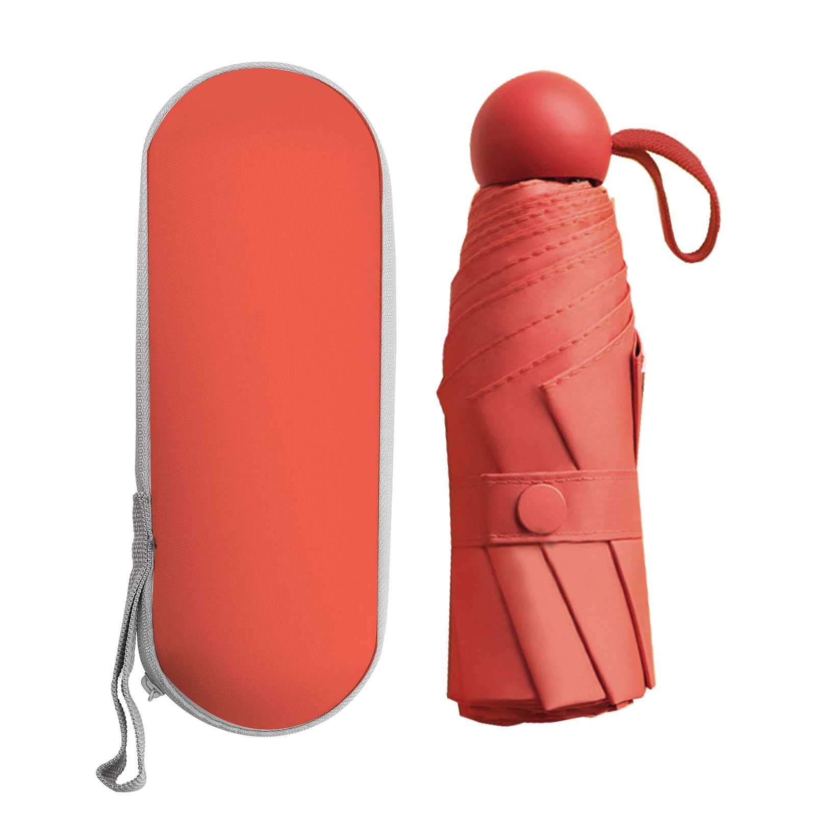 JodsenMini Folding Travel Umbrella, 6 Ribs UV Resistant with Capsule Case, Fast Dry & Ultra Lightweight Compact for Men & Women