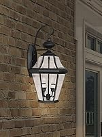 Vista 2 de Livex Lighting 2261-91 Georgetown - Farol de pared para exteriores, 2 luces, níquel cepillado