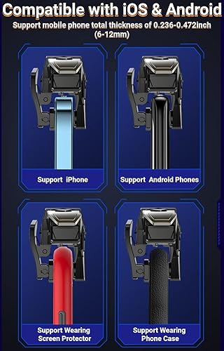 Miniatura 6 de Gatillos móviles para juegos para iPhoneAndroid, control sensible al disparador, palanca de mando con objetivo y disparador de fuego para PUBG, COD,