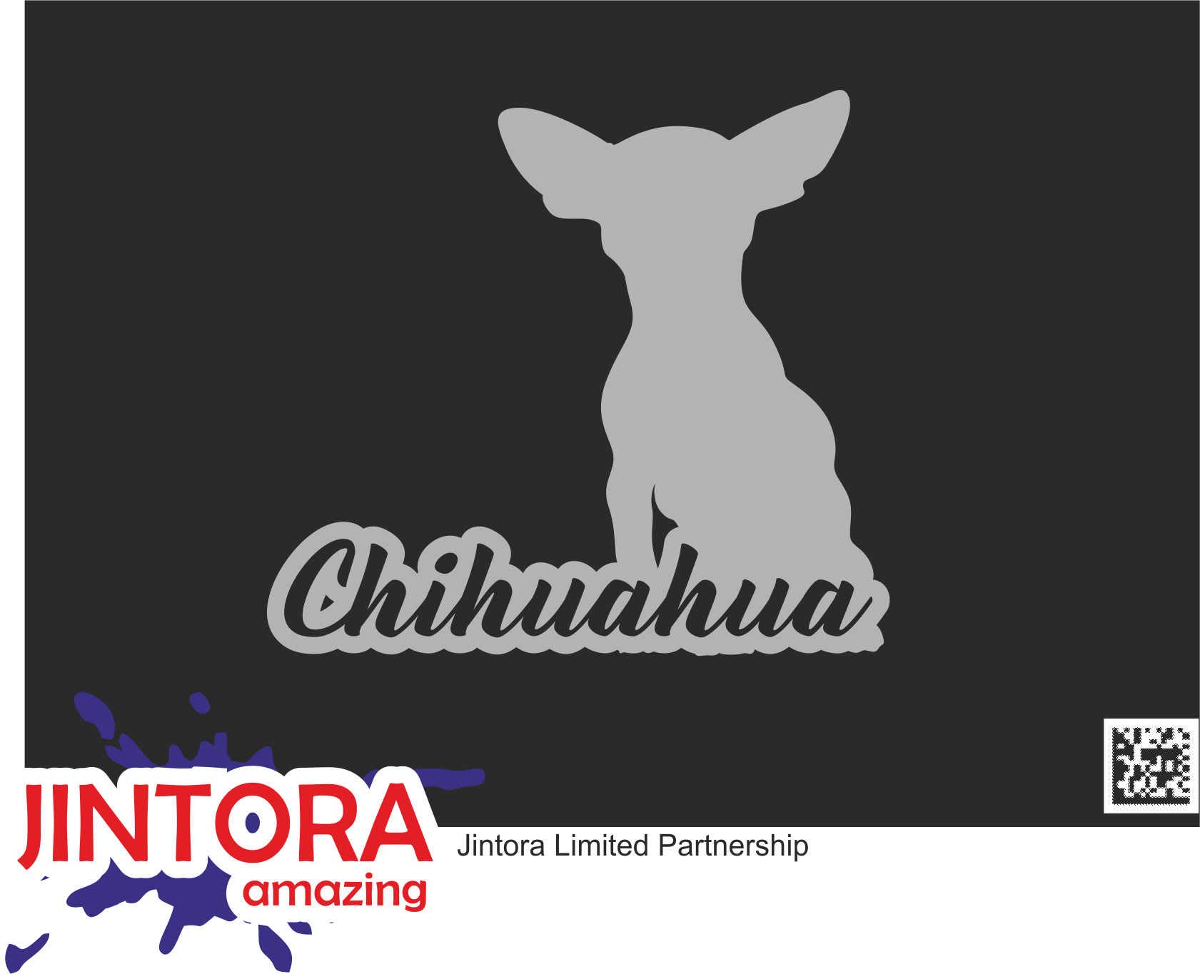 JINTORA Adesivo per auto - Chihuahua di nome Techichi - 108x99
