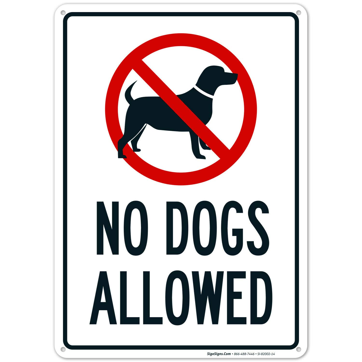 Inga No Dogs Allowed Sign Funny Retro Metal Sign 8x12 inches