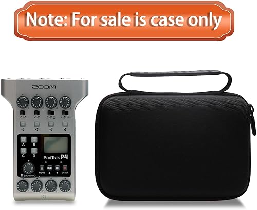 Miniatura 6 de LTGEM - Funda rígida de viaje compatible con grabadora de podcasts Zoom PodTrak P4