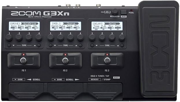 Zoom G3Xn Guitar Multi-Effects Processor with Expression Pedal، with 70 + تأثيرات مدمجة ، نمذجة أمبير ، تأثيرات ستيريو ، Looper ، قسم الإيقاع ، موالف