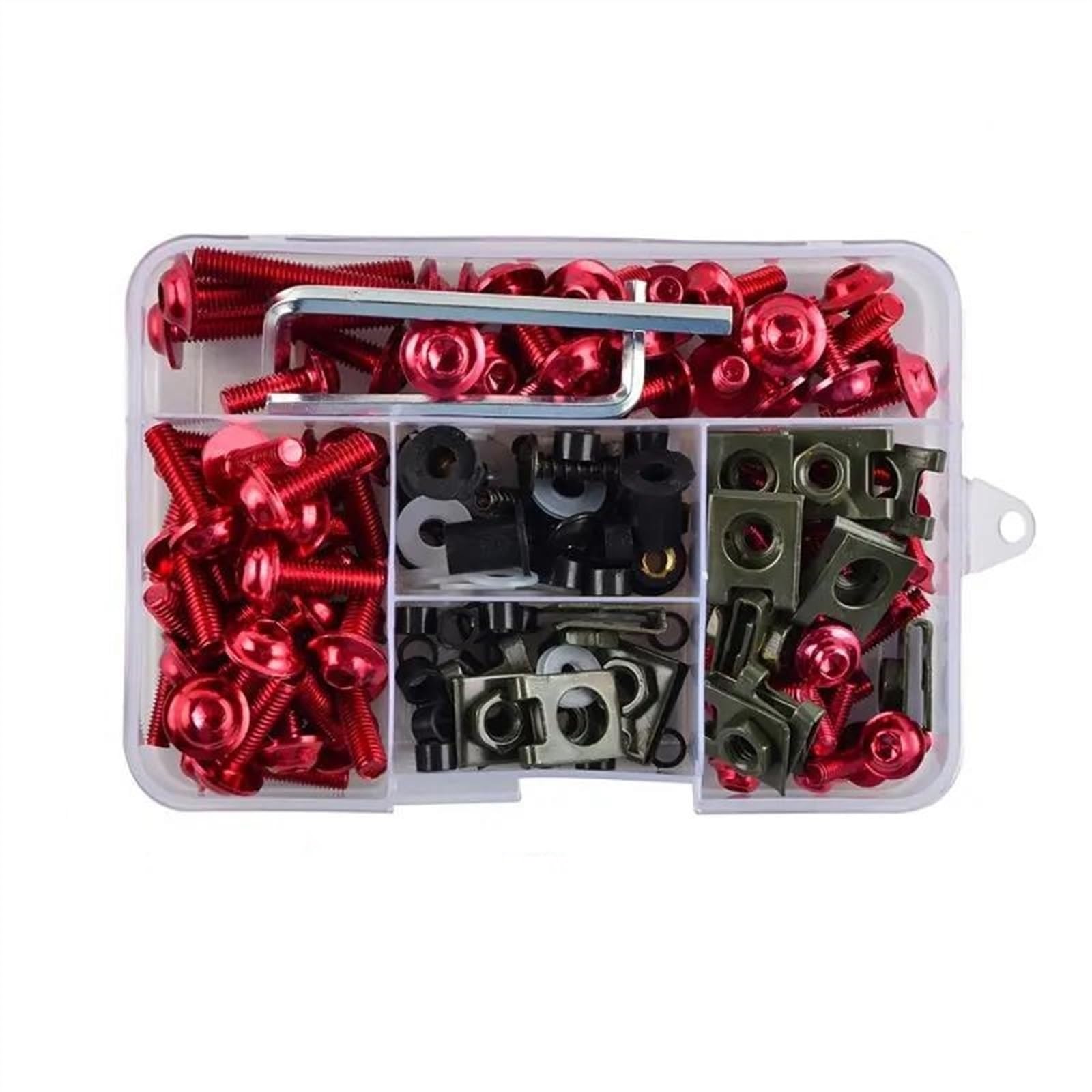 177PCS Fairing Bolts Kit CNC Screws Nut For CBR600RR CBR900RR CBR929RR CBR1000RR CBR 600RR 900RR 929RR 1000RR 600 CNC Alloy(Rosso)