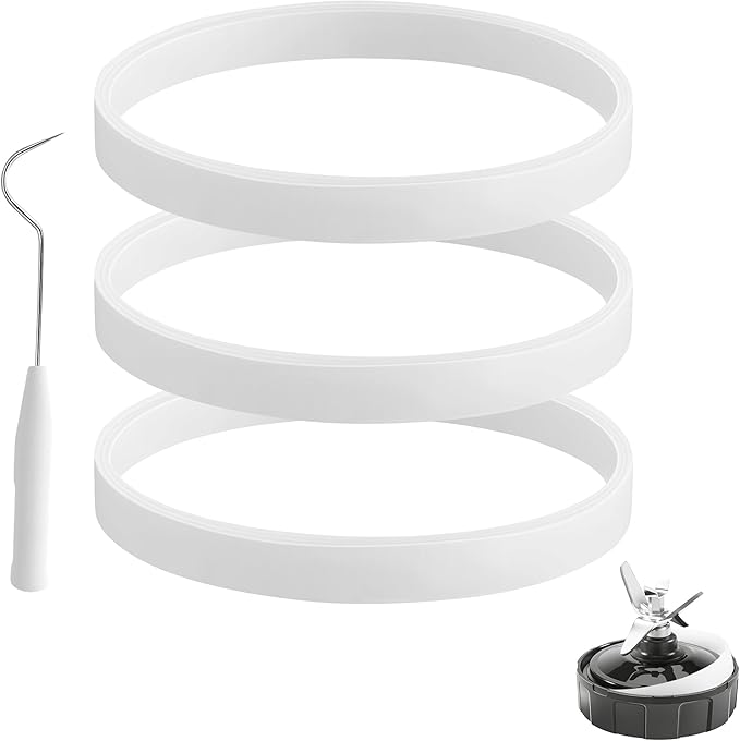 Nutri Ninja Rubber Gaskets Replacement – 3-Pack, 3.94in Diameter