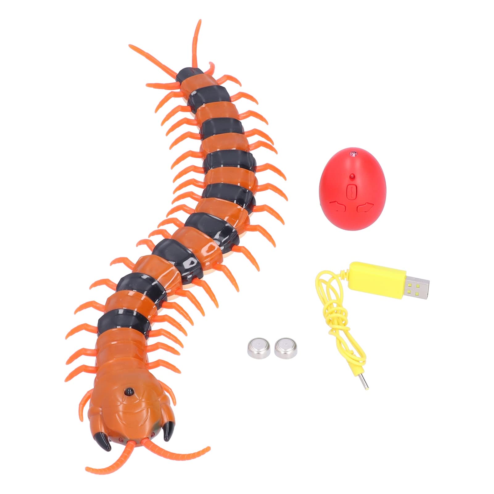 Juguete de Ciempiés con Control Remoto Simulación de Scolopendra Realista Operado por Infrarrojos Movimiento Rápido Cuerpo Flexible Ojos Intermitentes Juego de Trucos para