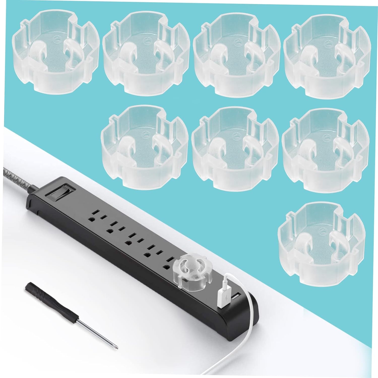 Toyvian 80pcs Clear Outlet Covers Boy Girl Safety Plug Covers for Electrical Outlets Transparent Protective Socket Caps for Boy Girl Safety Easy Installation Secure Design