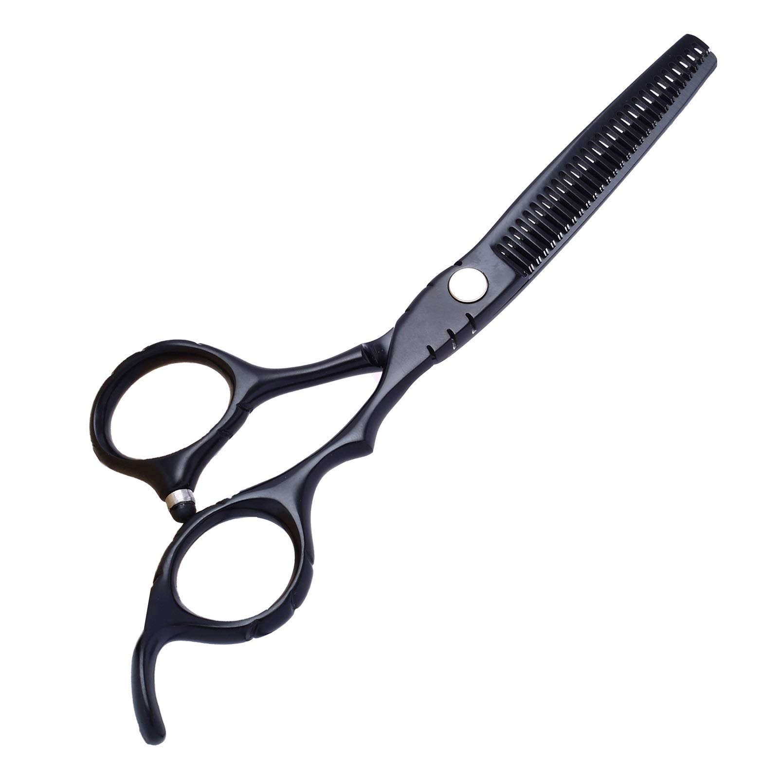Ciseaux Coiffure 6,0 Pouces Noir Acier Inoxydable La Coupe De Cheveux Les Ciseaux Coupe Plate Frange Ciseaux à Dents Tondeuse à Cheveux Costume Noir Professionnel Famille Homme Femme Enfant