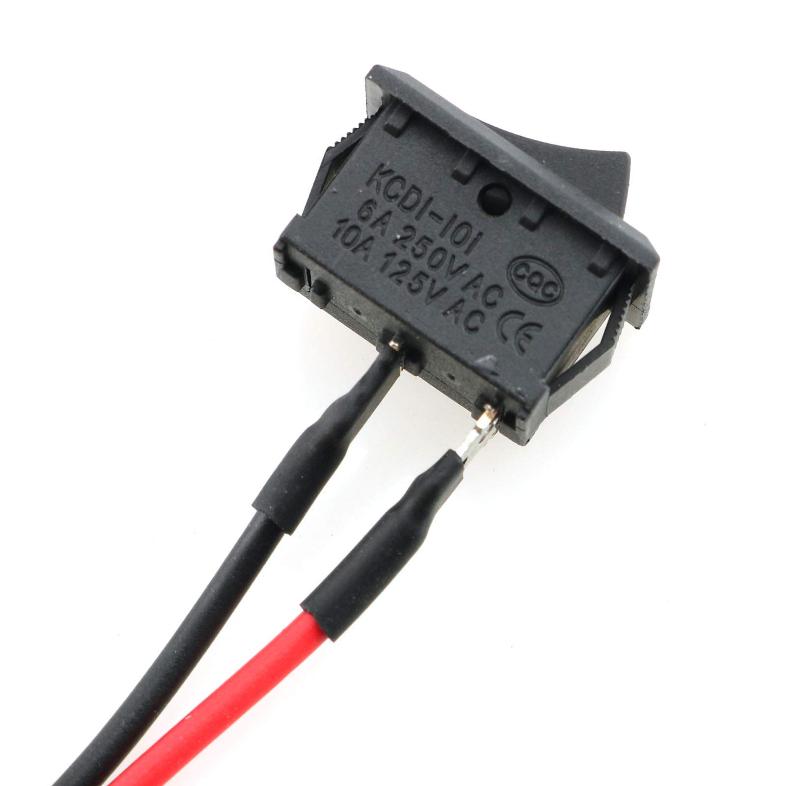 20 Pcs 12V Small Rocker Switches,KCD1 2 Pin SPST Rectangle - View #12