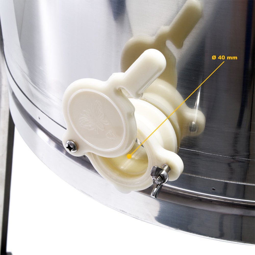 Wiltec Smielatore tangenziale manuale 4 telai per favi acciaio inox Estrattore miele