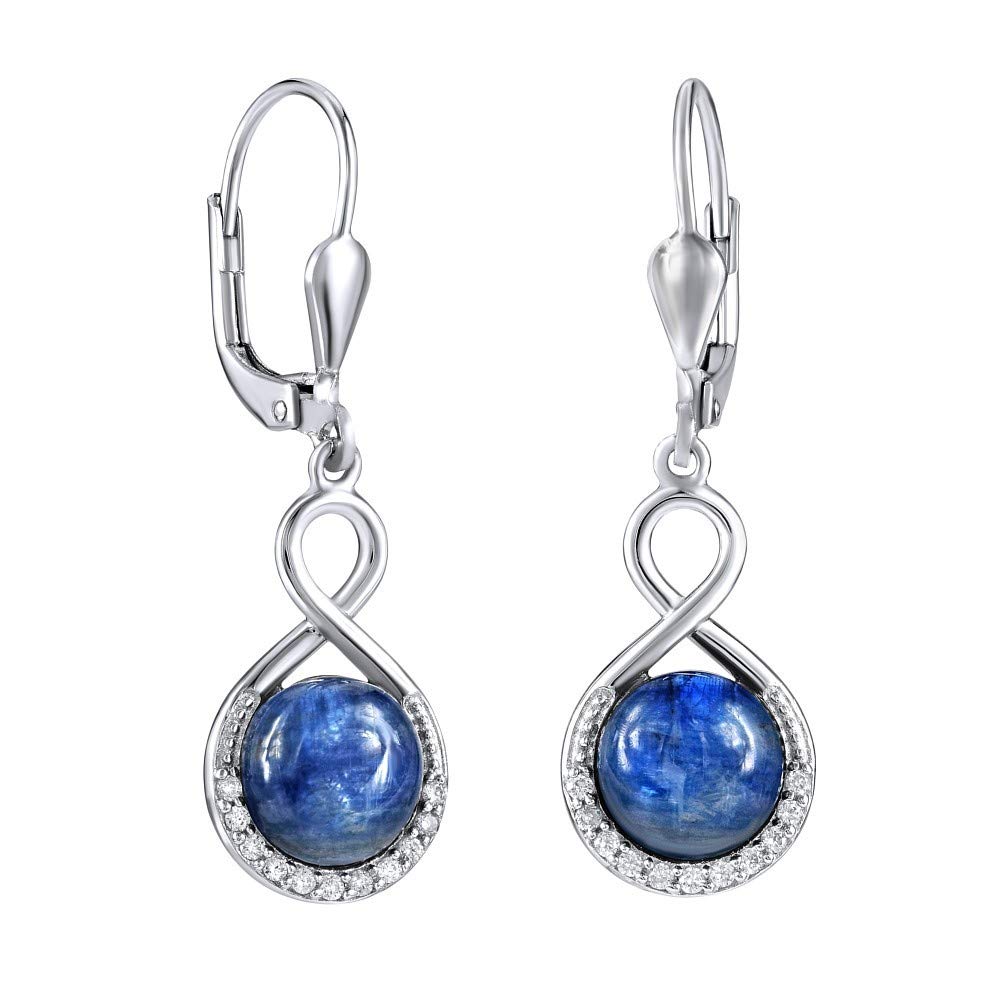 SILVEGO Orecchini Donna In Argento 925 Con Pietra Cianite Blu – Rodiati E Ipoallergenici