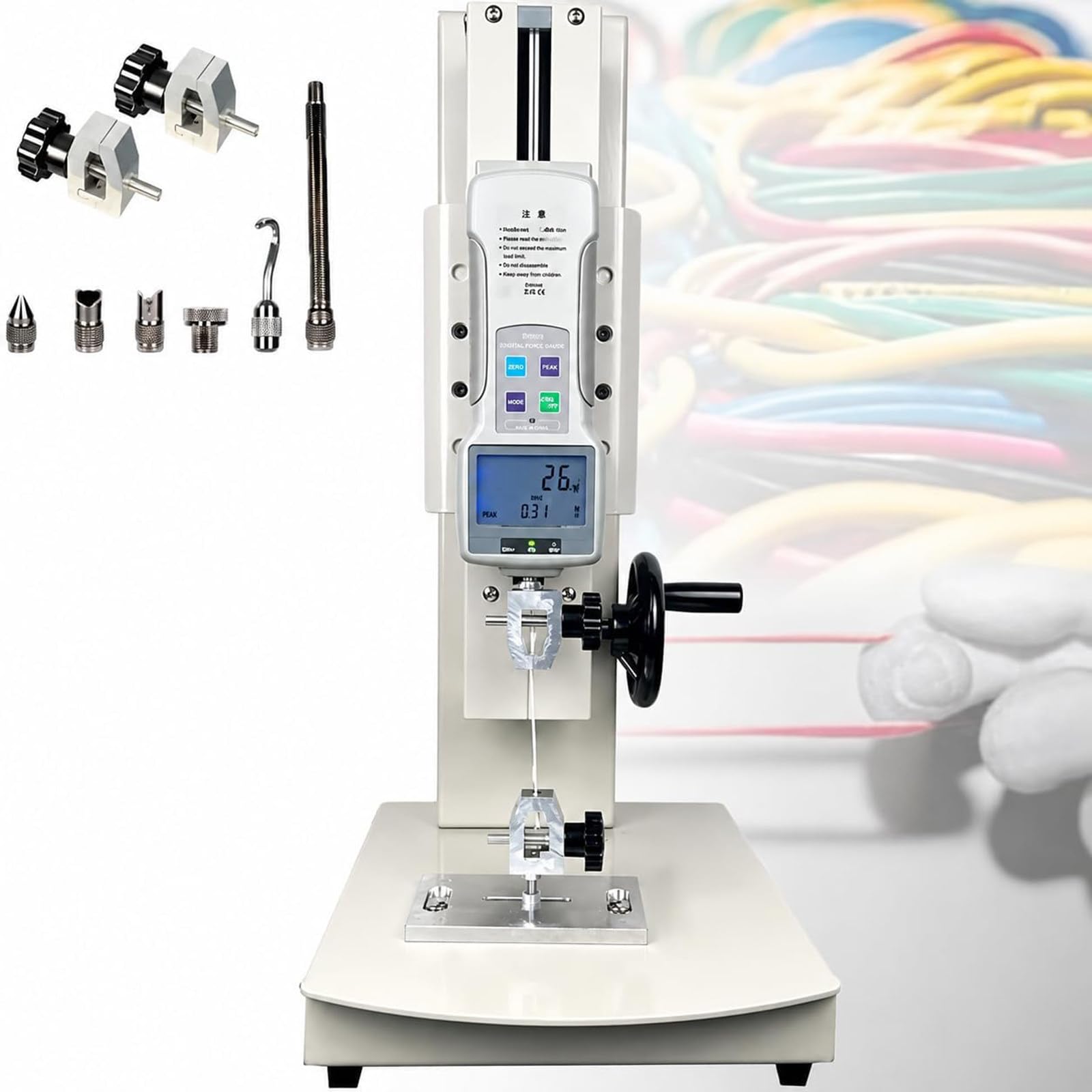 Tragbare Digitale Zugprüfmaschine Mit Kraftmessgerät Withruler-2000N