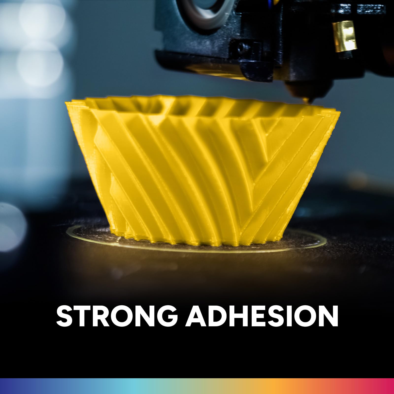 OVERTURE Filamento PLA 1.75mm, 1kg Bobina(2.2lbs), Precisione Dimensionale +/- 0.02 mm, per Stampante 3D (Giallo)