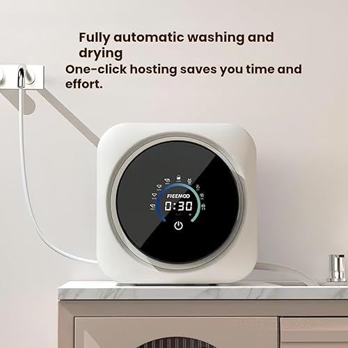 Miniatura 6 de Smart Mini Wall-Mounted Underwear Washer Dryer Combo, Automatic Washing Machine with Digital Display, Compact Countertop Design for Lingerie and
