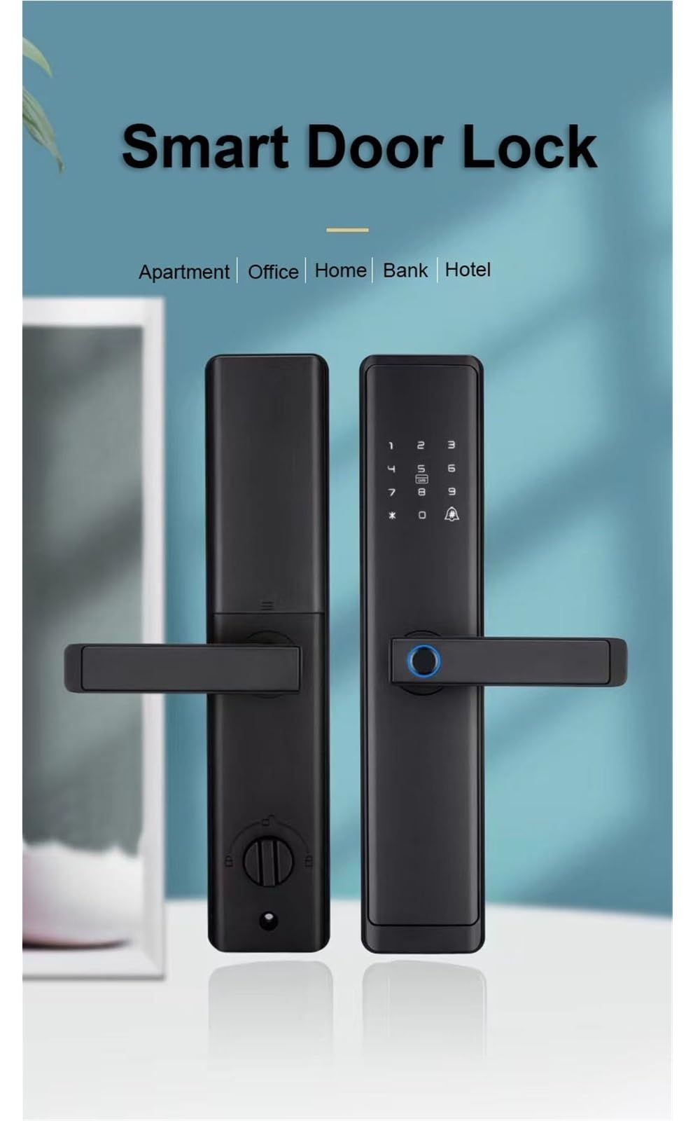 La cerradura de puerta electrónica del teclado Digitaces la elegante funciona remotamente controla,Fácil instalación de bricolaje(24 240 Mortise)