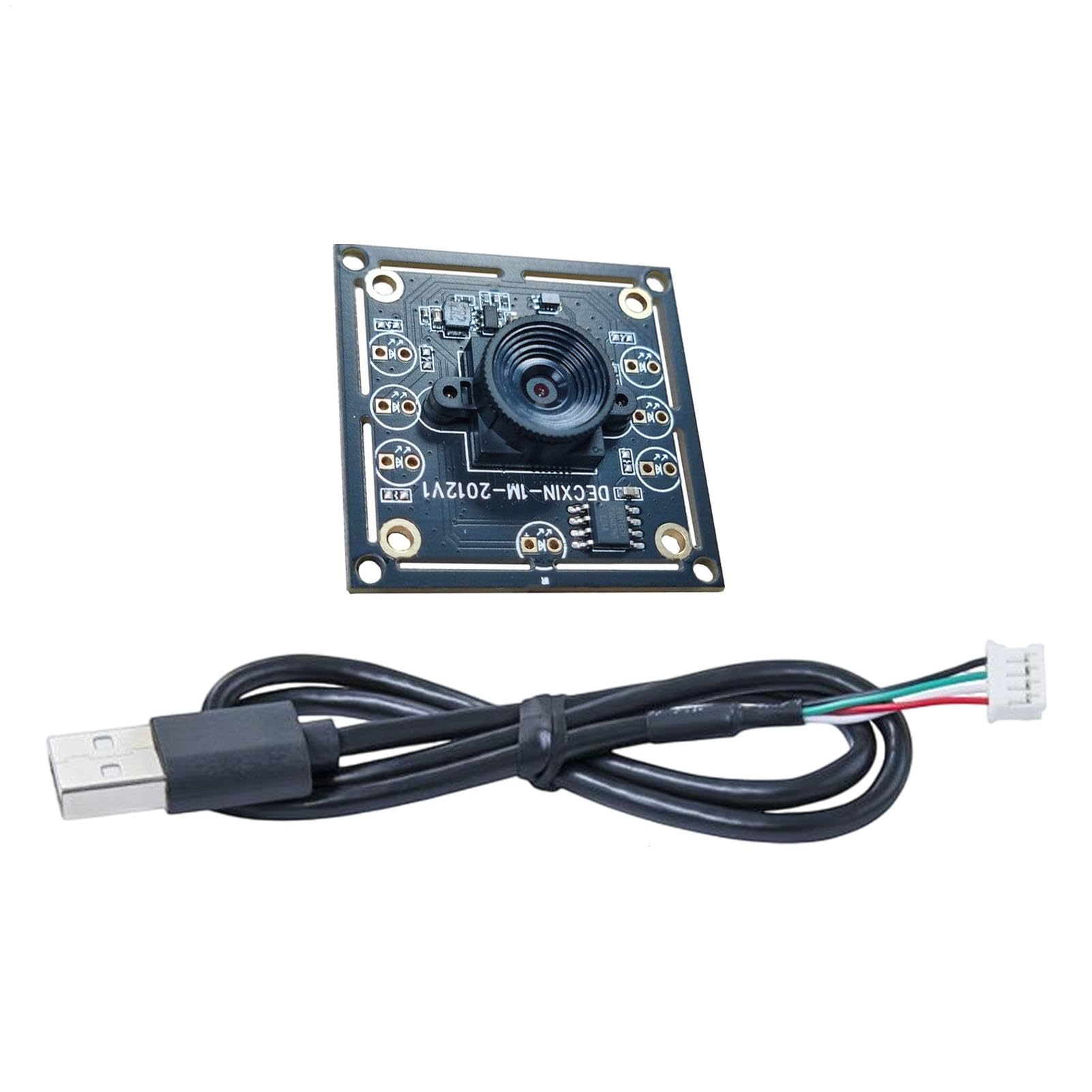 USB Camera Board - Global Shutter 1MP, WebCam Board 1280x720p | OV9782 Low Distorsion Sensor M12 Lens, 100 Fps High Speed Webcam, UVC Compatible, Ideal For Computer, Laptop, And