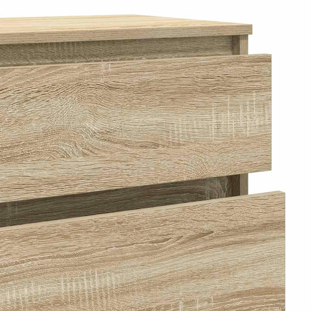 vidaXL Cassettiera Rovere Sonoma 60x36x103 cm in Legno Multistrato